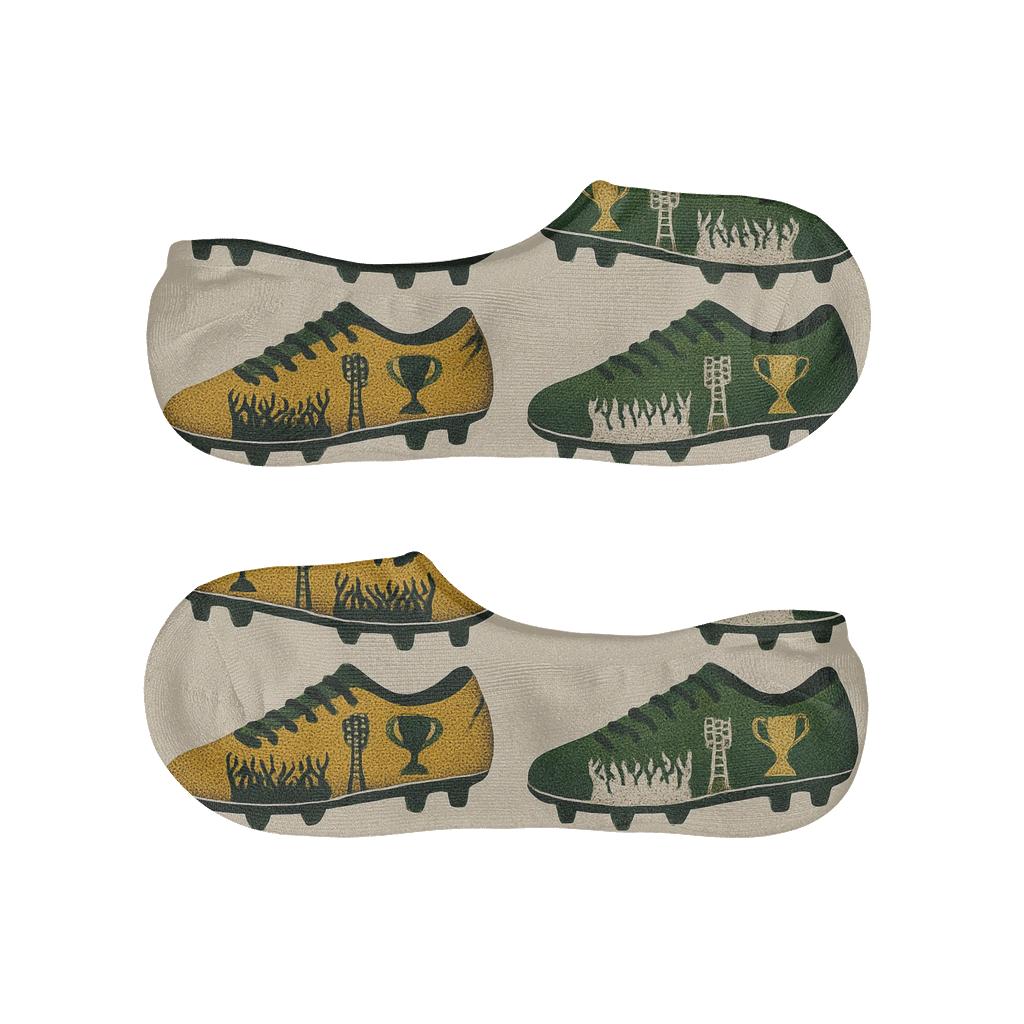 Vintage Poster Boots For Fifa Brazil low cut no-show socks