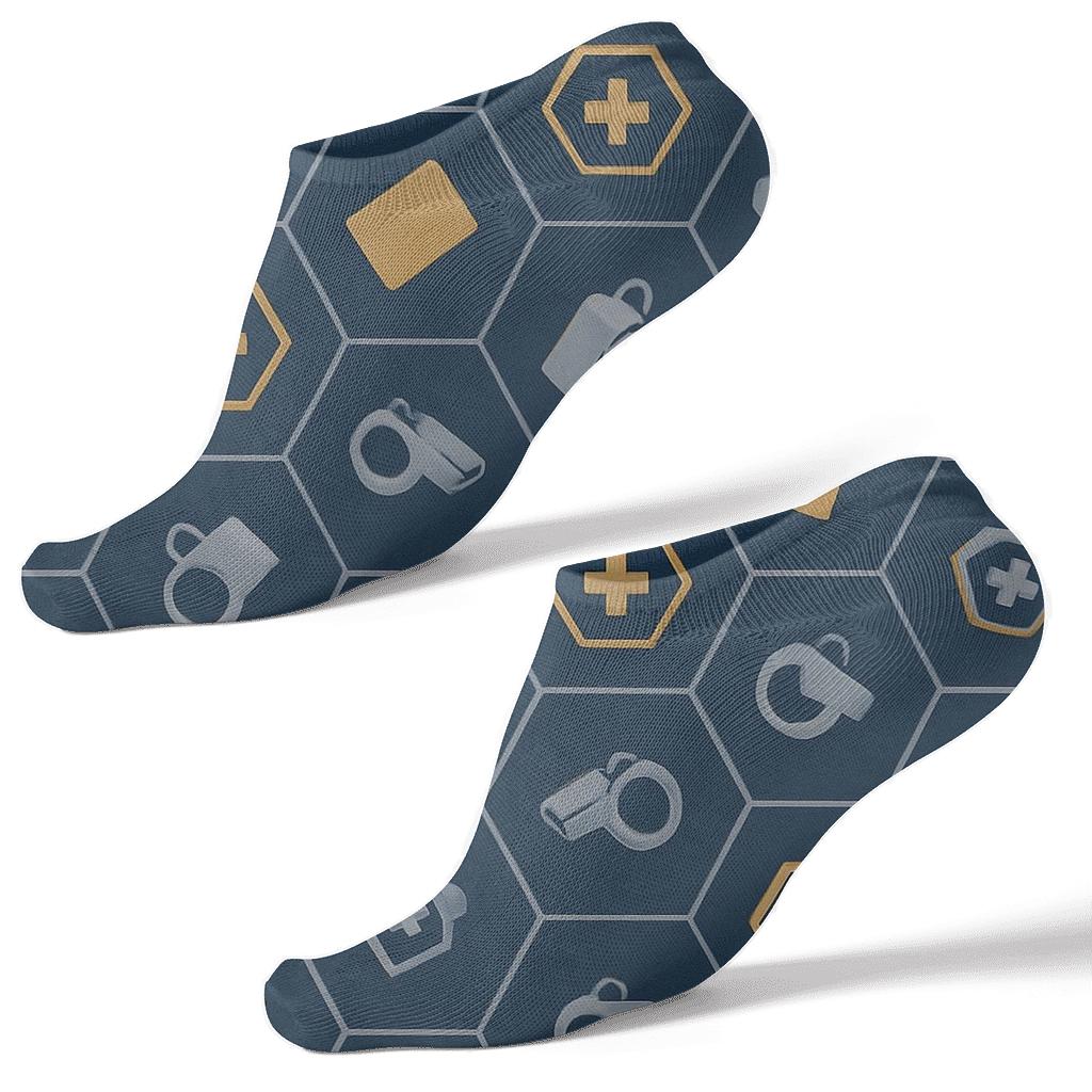 Referee Whistle Lattice With Fifa Switzerland Accents comfortable cotton ankle socks