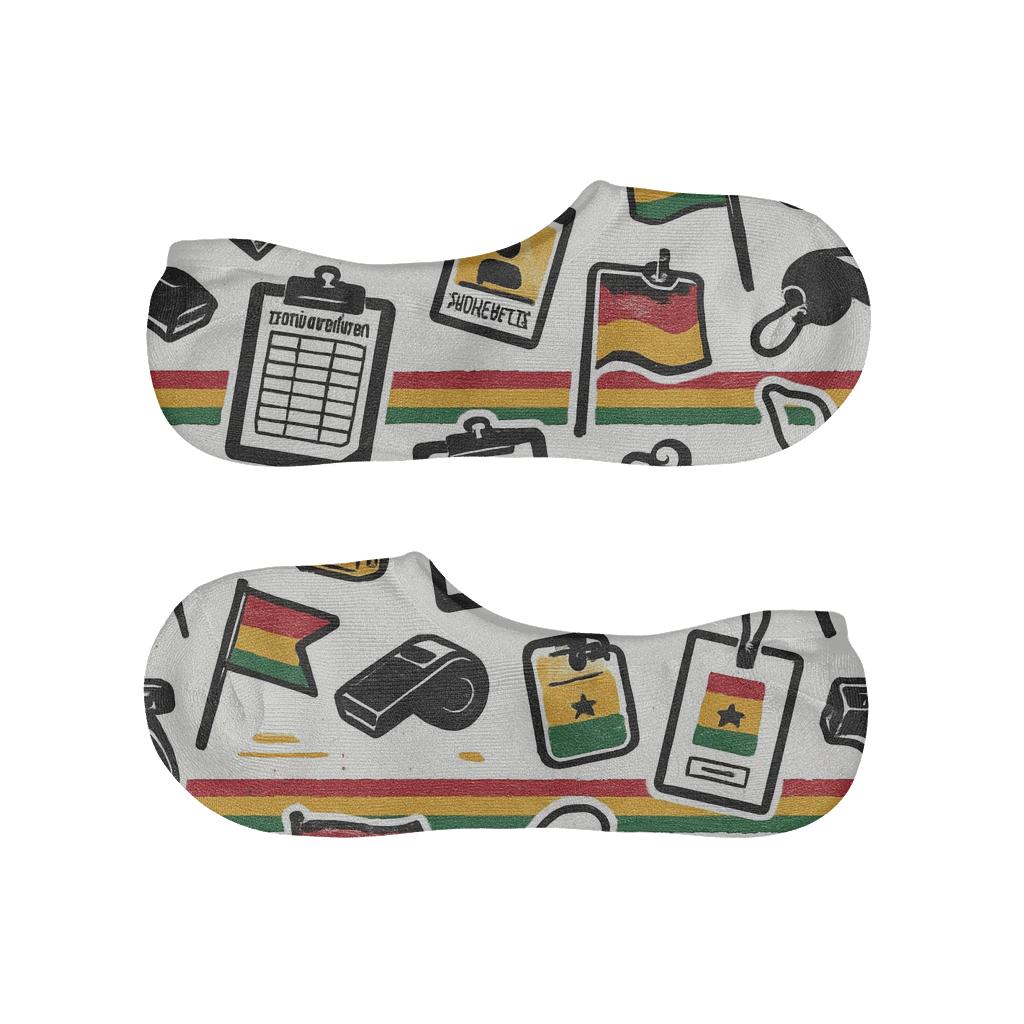 Workplace Rhythm For Fifa Ghana trendy no-show sock styles