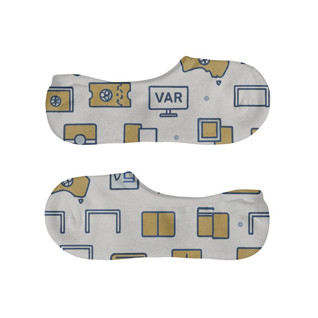 Badge Gold Minimal Icon Scatter With Fifa Australia anti-slip no-show socks