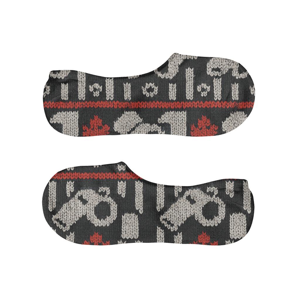 Knitted Pattern Illusion Of Fifa Canada Referee Whistles unique hidden socks