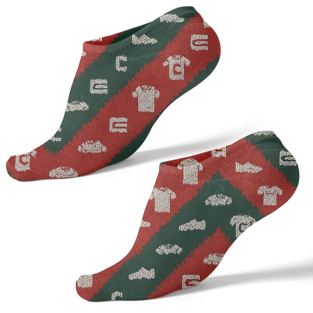 Fifa Iran Chevron Knit Field designer print ankle socks