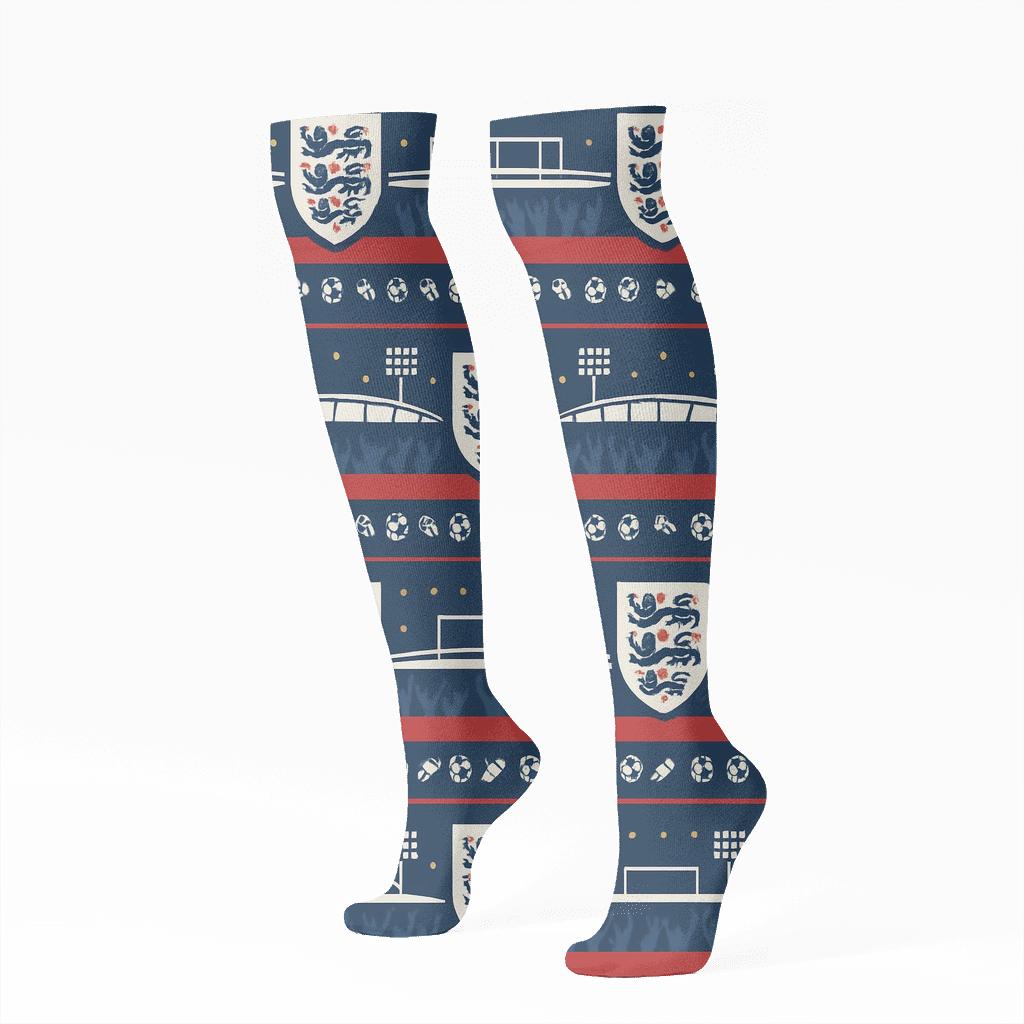 Stadium Panorama Wrap In Fifa England Rhythm trendy patterned knee-high socks