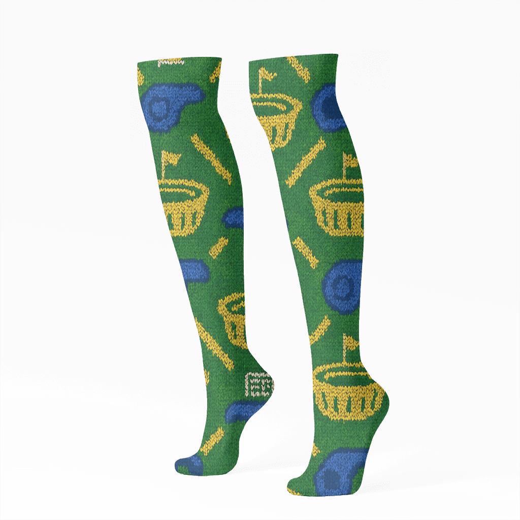 Knit Illusion Stadium Tiles For Fifa Brazil soft everyday knee-high socks