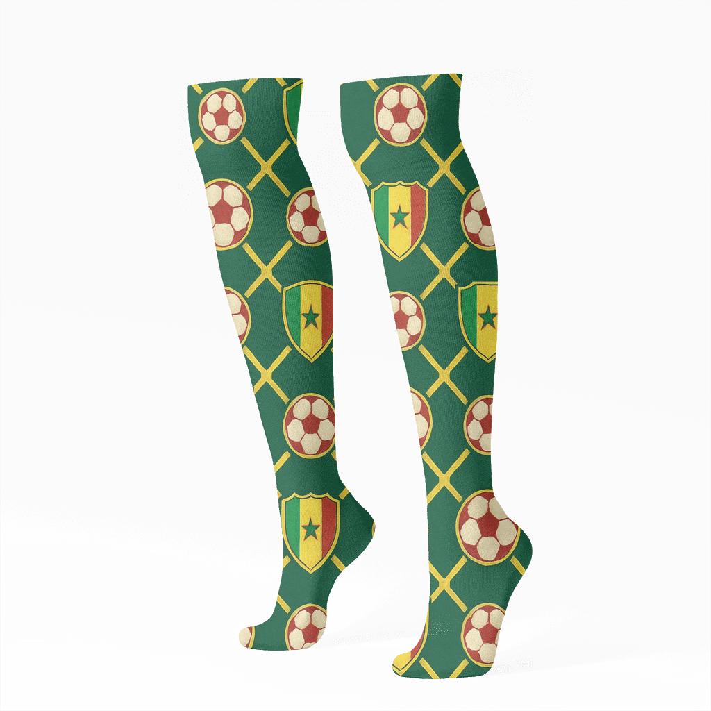 Goal Net Tessellation For Fifa Senegal custom knee-high socks