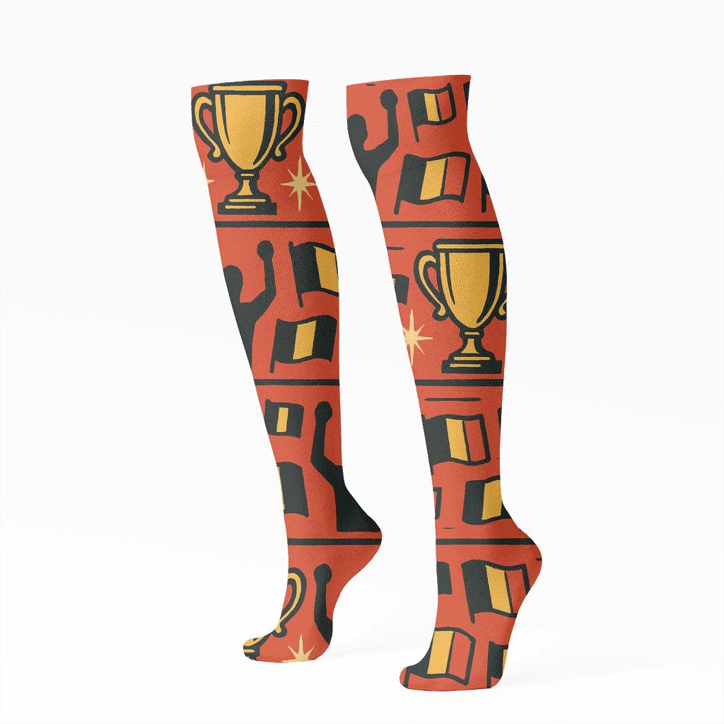 Victory Trophy Parade Bands, Fifa Belgium Edition soft everyday knee-high socks