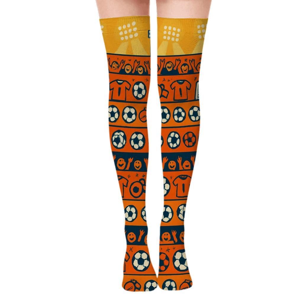 Stadium Panorama Wrap With Fifa Netherlands Energy stylish fashion over-the-knee socks