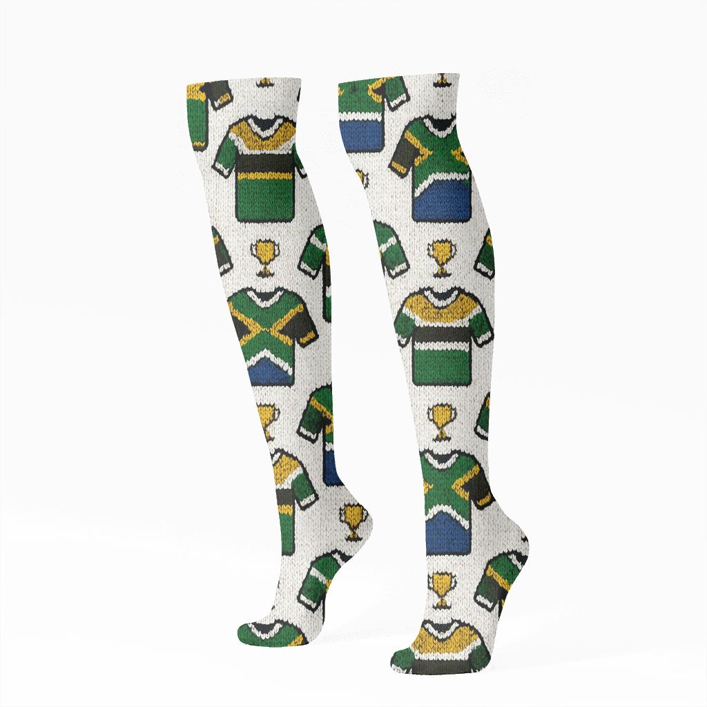 Jerseys With Fifa South Africa Flag Bands Pattern premium sports knee-high socks