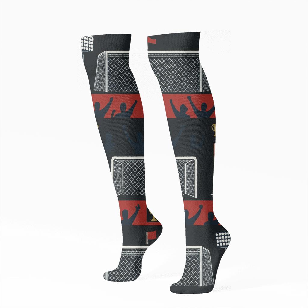 Stadium Lights Wrapped Panorama For Fifa United States stylish athletic knee-high socks