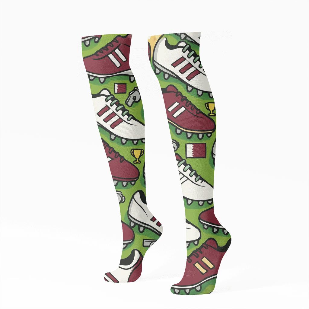 Soccer Boots Tessellation For Fifa Qatar stylish athletic knee-high socks