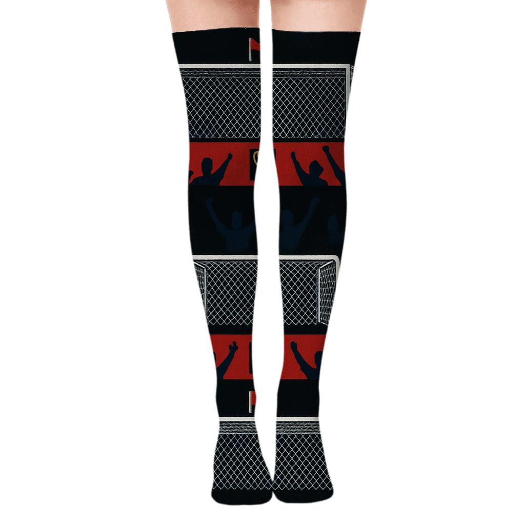 Stadium Lights Wrapped Panorama For Fifa United States trendy patterned over-the-knee socks