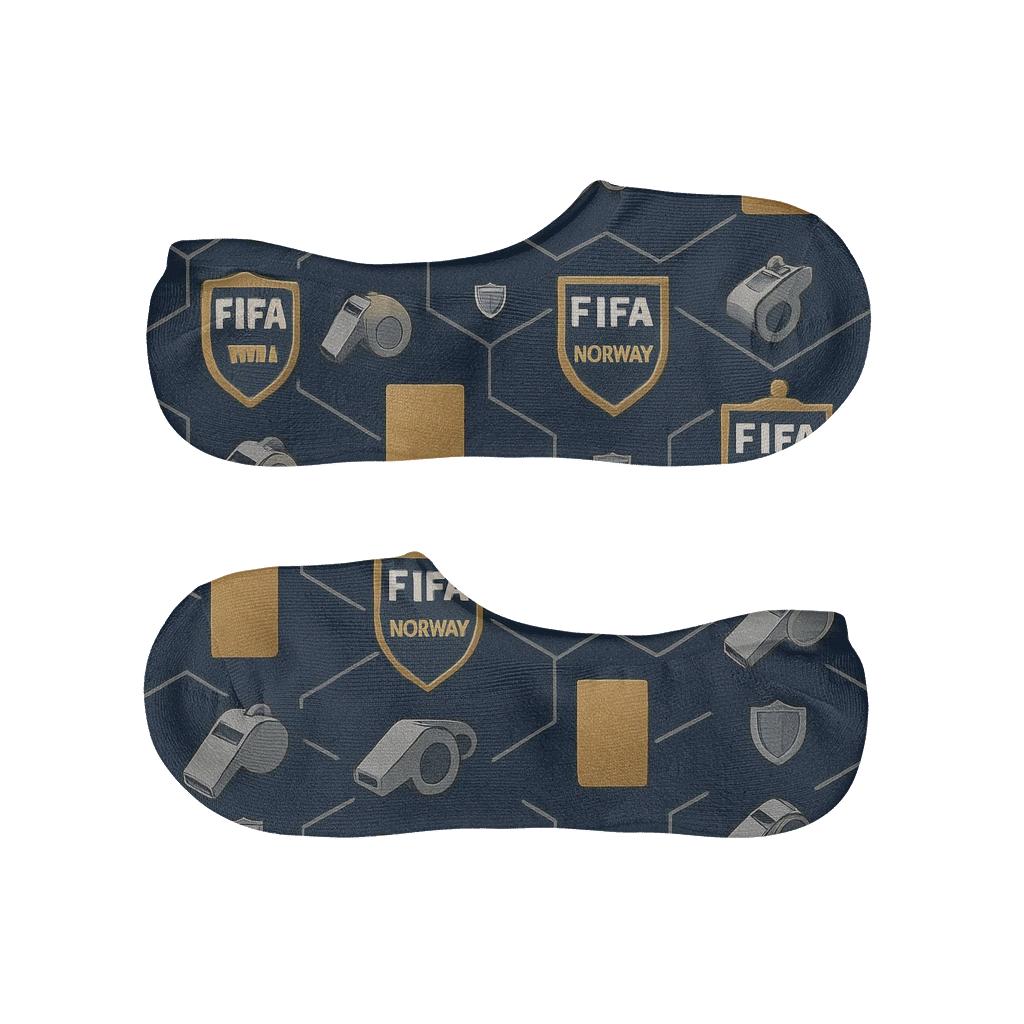 Badge Lattice And Whistle Rhythm In Fifa Norway soft cotton no-show socks