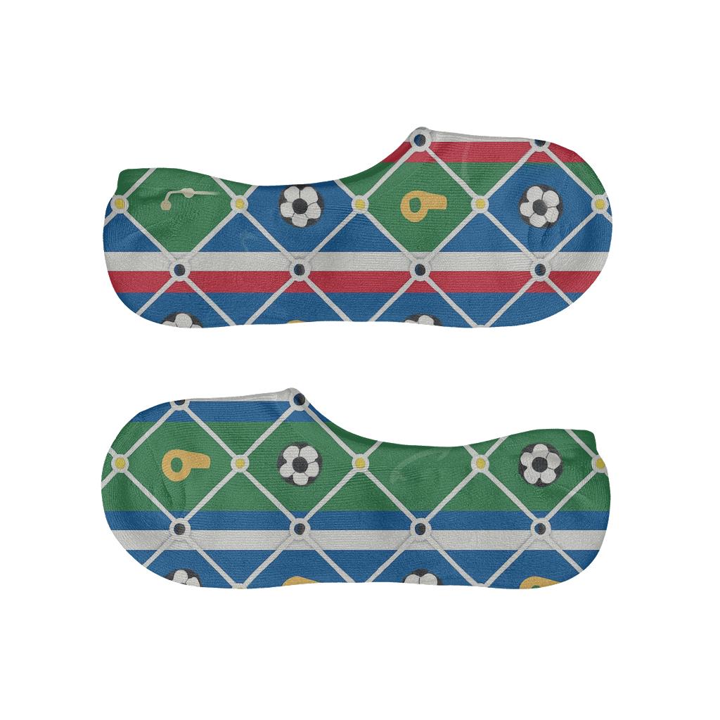Goal Net Tessellation With Fifa France Rhythm designer print no-show socks