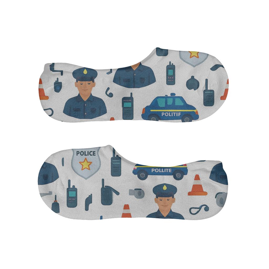 Island Parade Pattern With Fifa Curacao Patrol Icons breathable no-show socks
