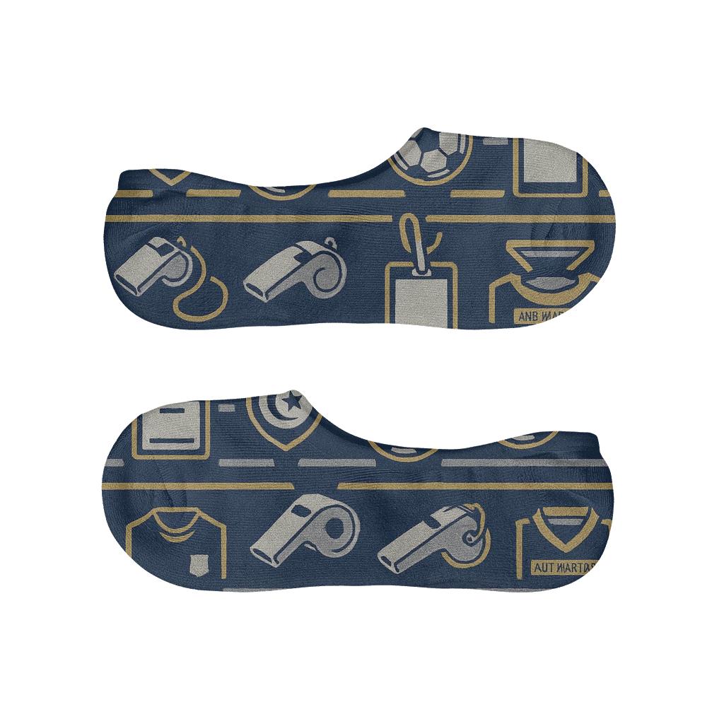 Badge Geometry Fifa Tunisia Pattern Bands designer printed no-show socks