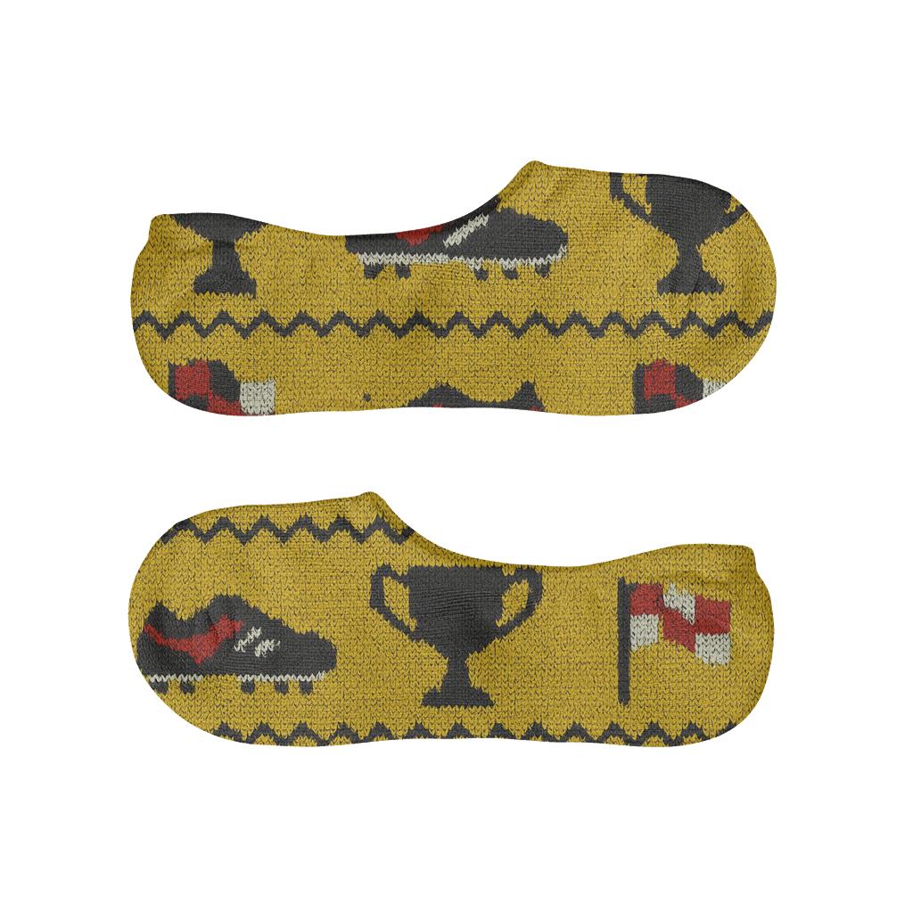 Knitted Illusion Trophy Parade Fifa Belgium Pattern trendy no-show sock styles