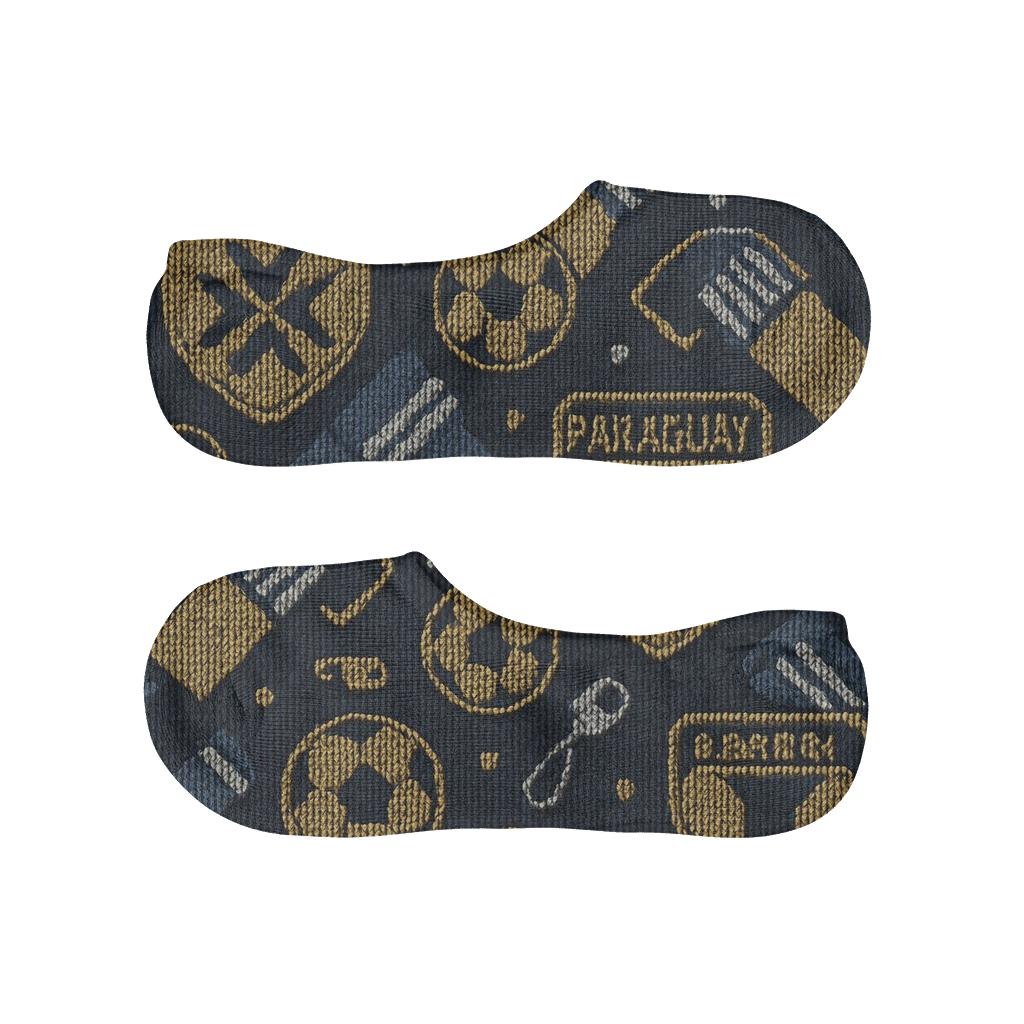Fifa Paraguay Badge Gold Knit Illusion Tessellation unique hidden socks