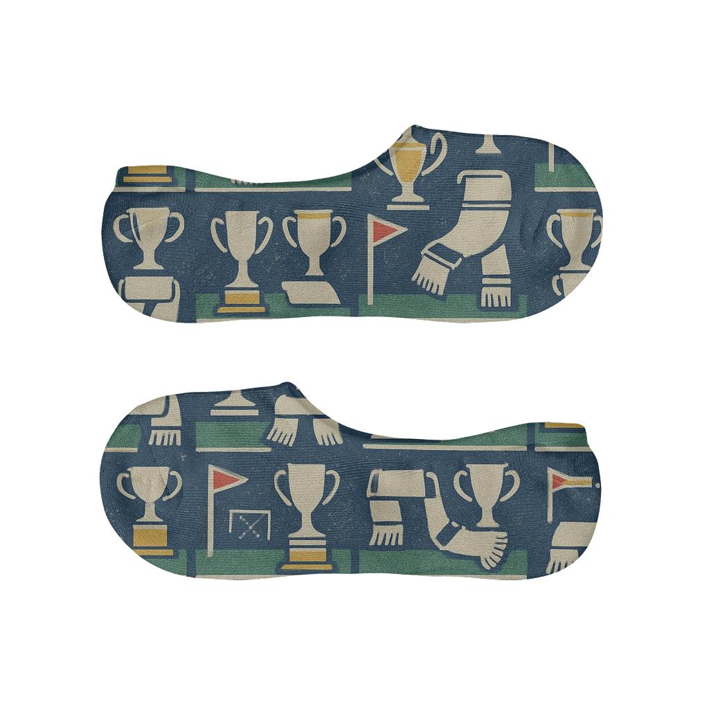 Victory Podium Scene With Fifa Uruguay Motifs anti-slip no-show socks