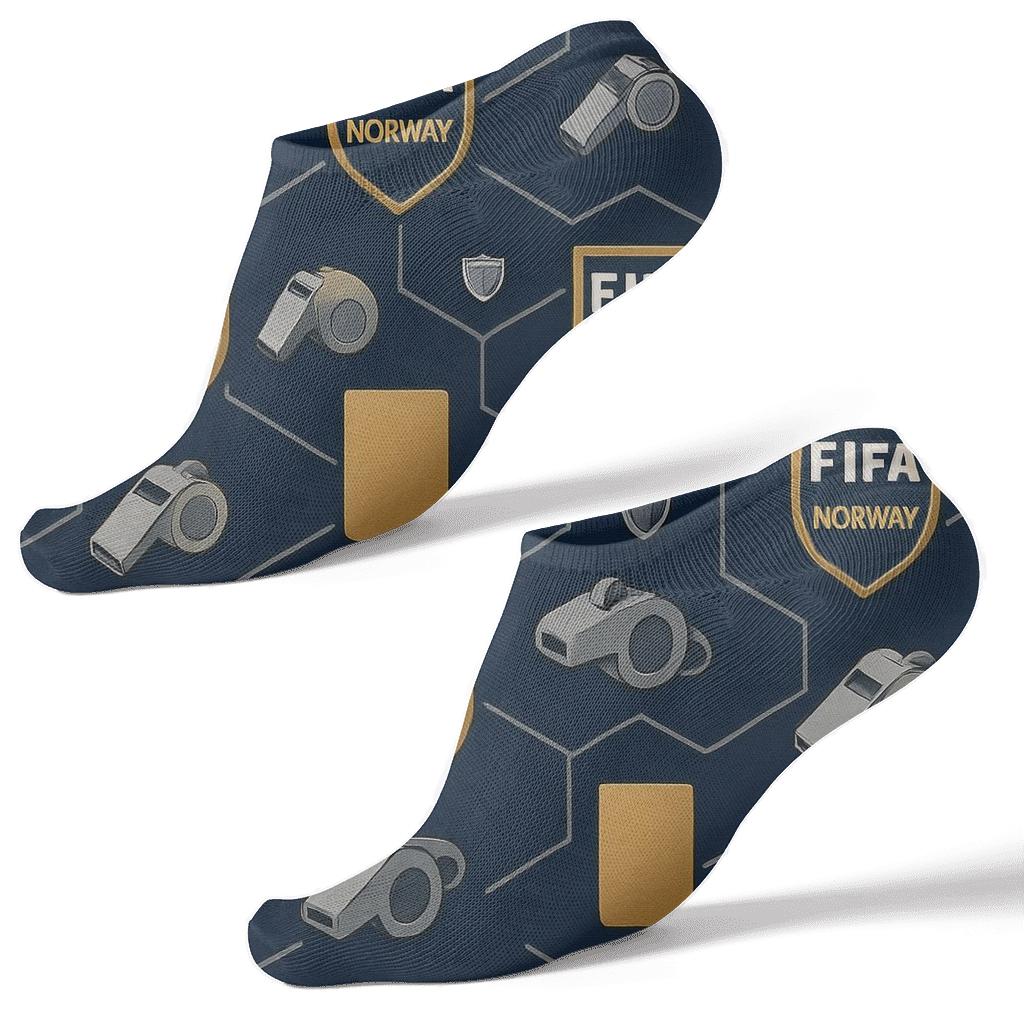 Badge Lattice And Whistle Rhythm In Fifa Norway premium sports ankle socks