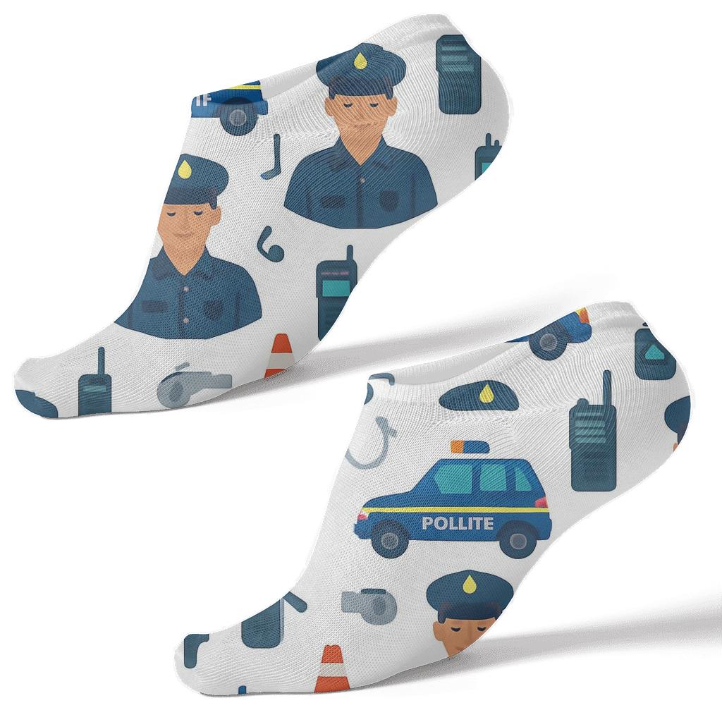 Island Parade Pattern With Fifa Curacao Patrol Icons personalized ankle socks