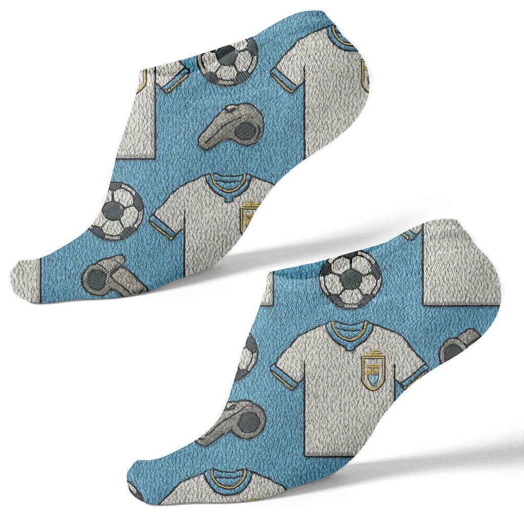 Knitted Rhythm Fifa Uruguay Jersey Tiles stylish athletic ankle socks