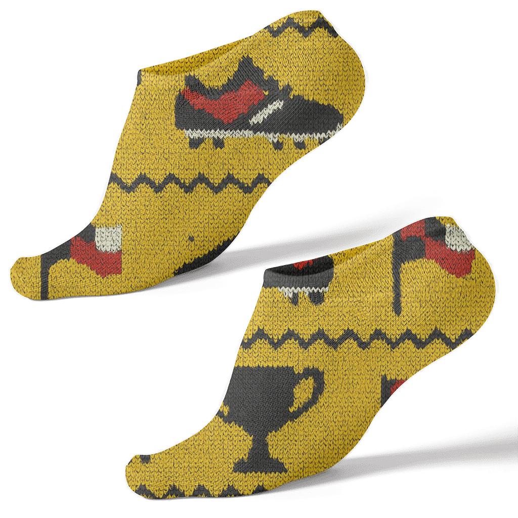 Knitted Illusion Trophy Parade Fifa Belgium Pattern personalized ankle socks