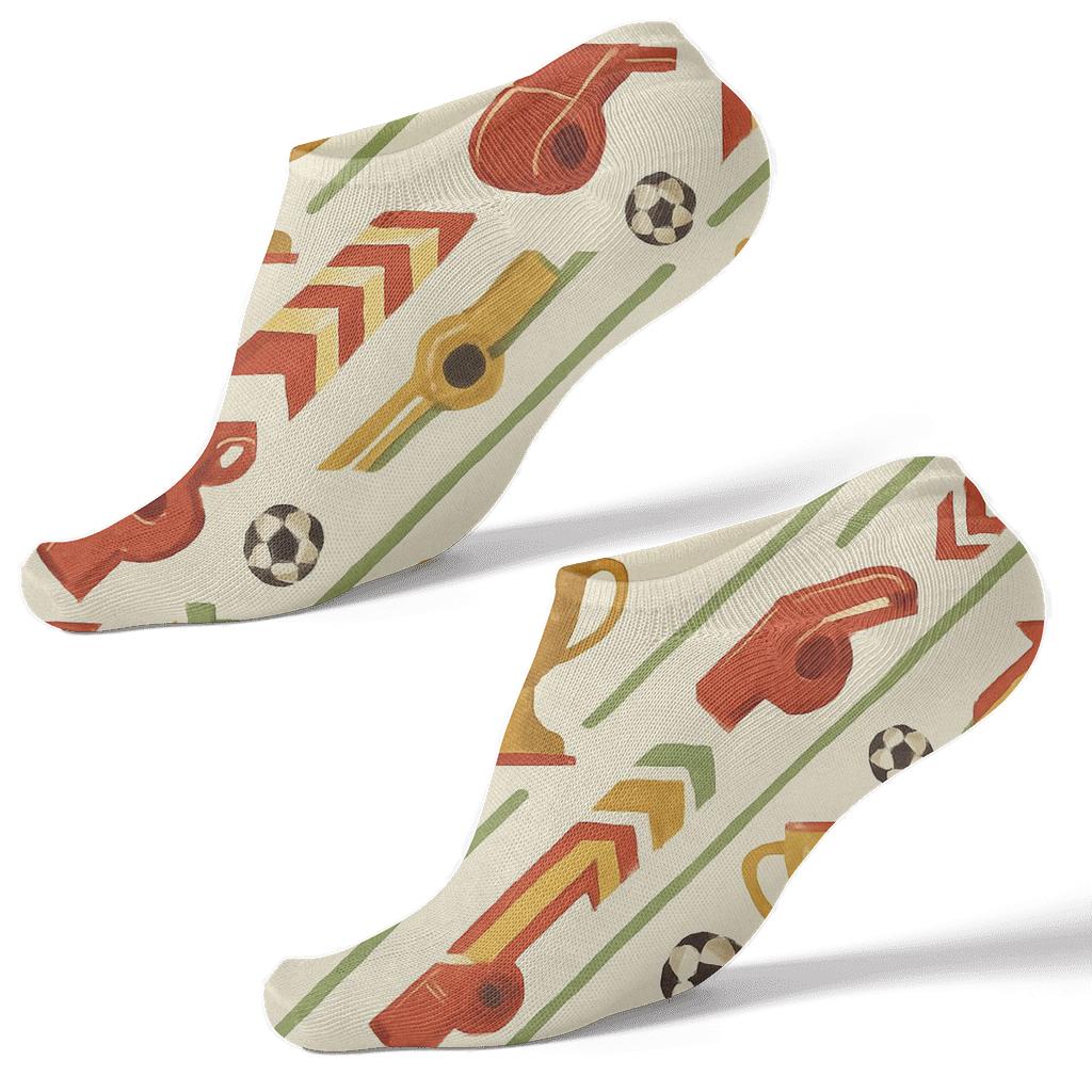 Vintage Poster Look Trophy Cup Parade, Fifa Spain premium sports ankle socks