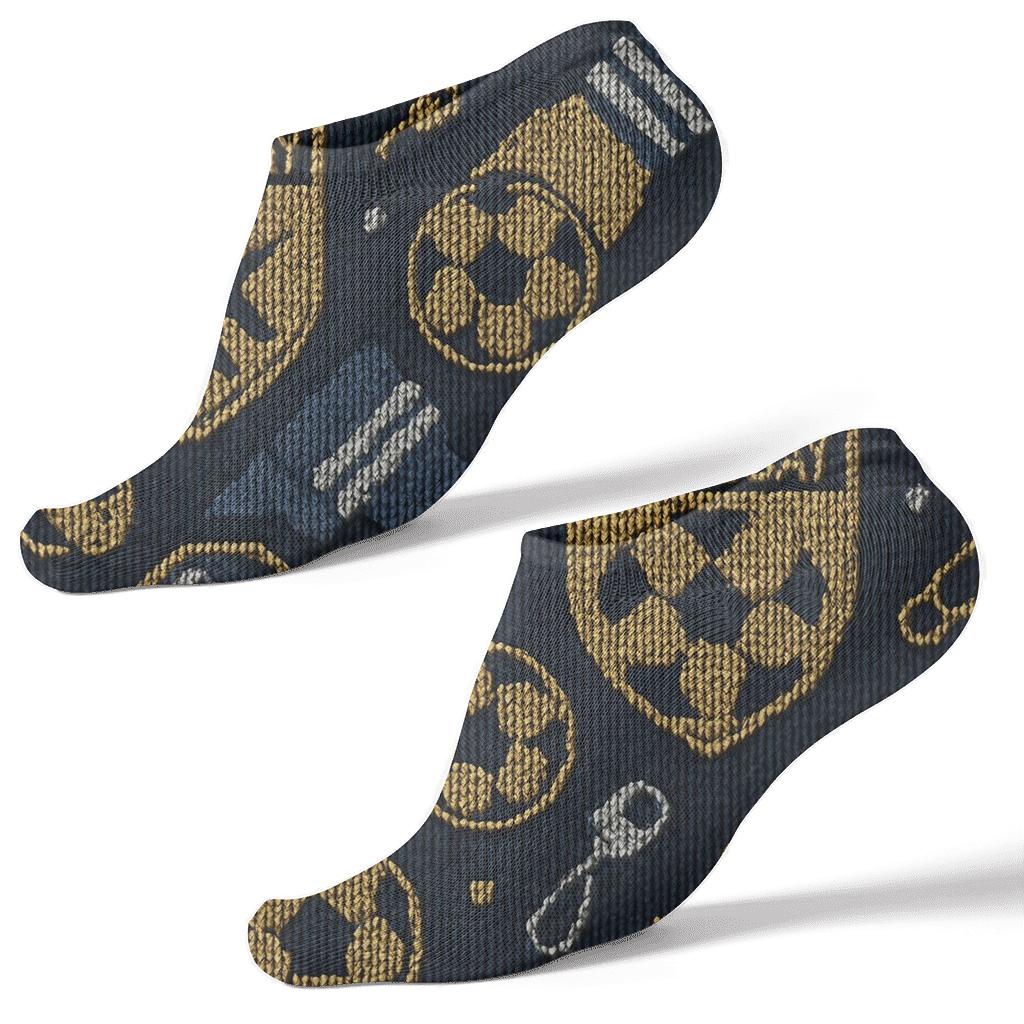 Fifa Paraguay Badge Gold Knit Illusion Tessellation soft everyday ankle socks