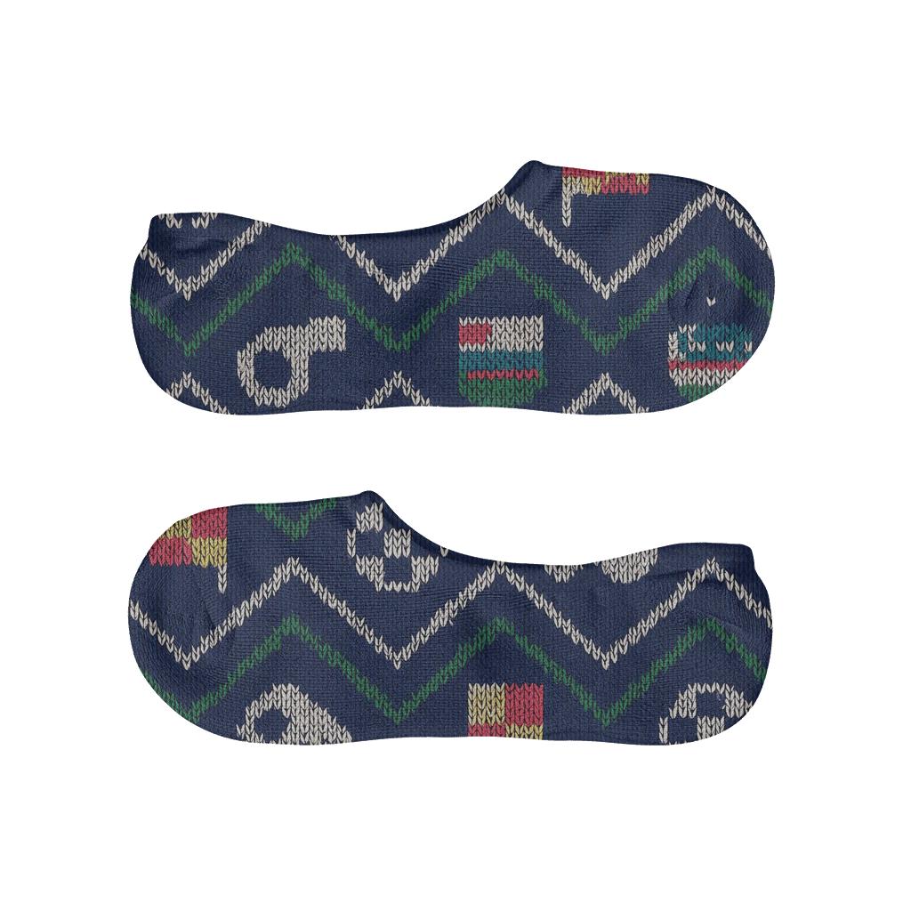 Knitted Illusion Chevron For Fifa Uzbekistan personalized no-show socks
