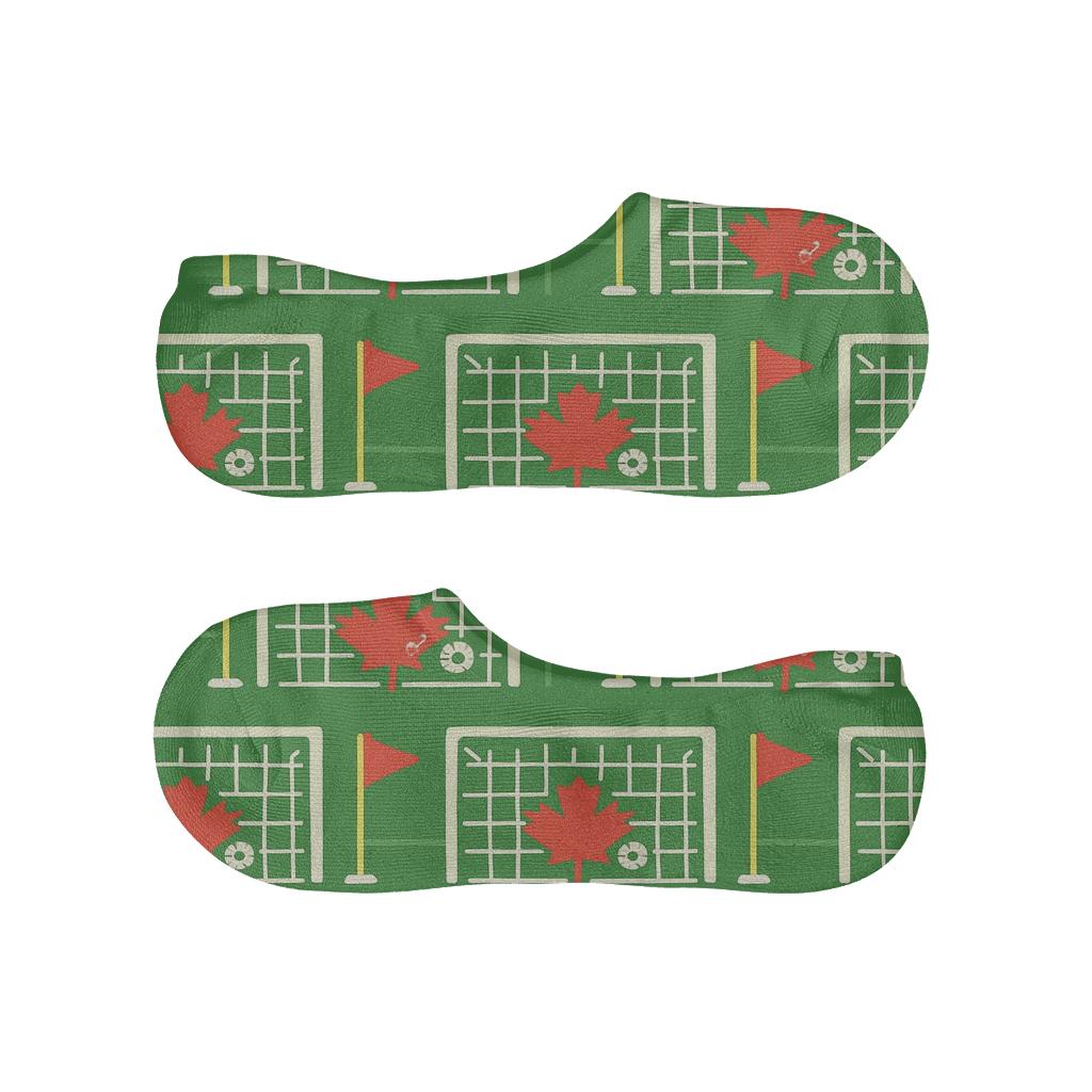 Goal Net Lattice In Fifa Canada Match Colors soft cotton no-show socks