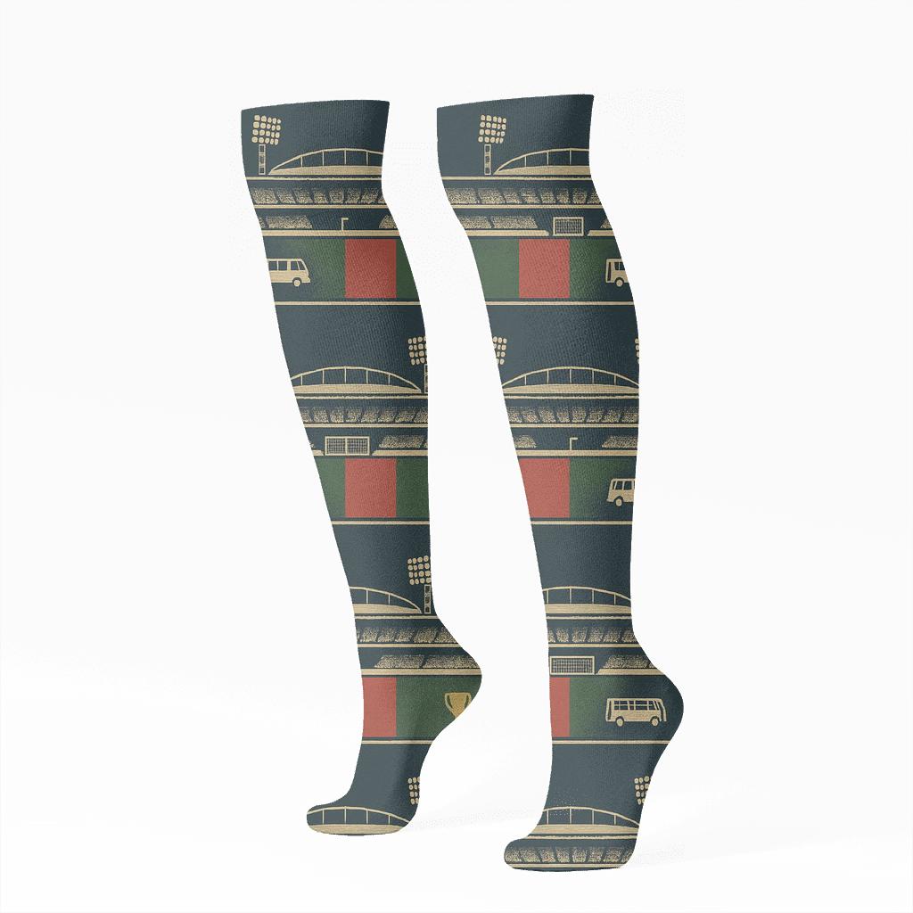 Stadium Panorama Wrap In Fifa Portugal Colors soft everyday knee-high socks