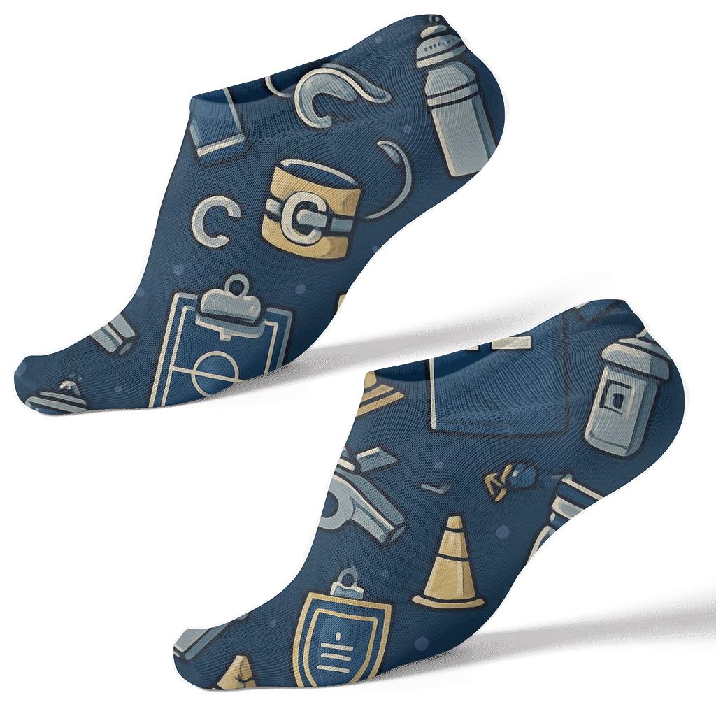 Workplace Playbook Pattern With Fifa Jordan Accents premium sports ankle socks