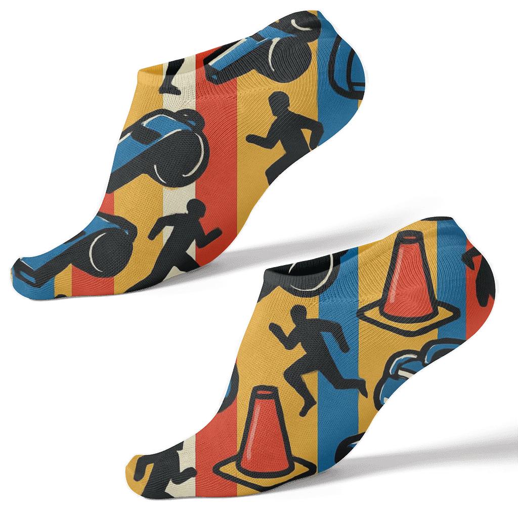 Training Cones Pattern With Fifa South Korea Energy soft everyday ankle socks