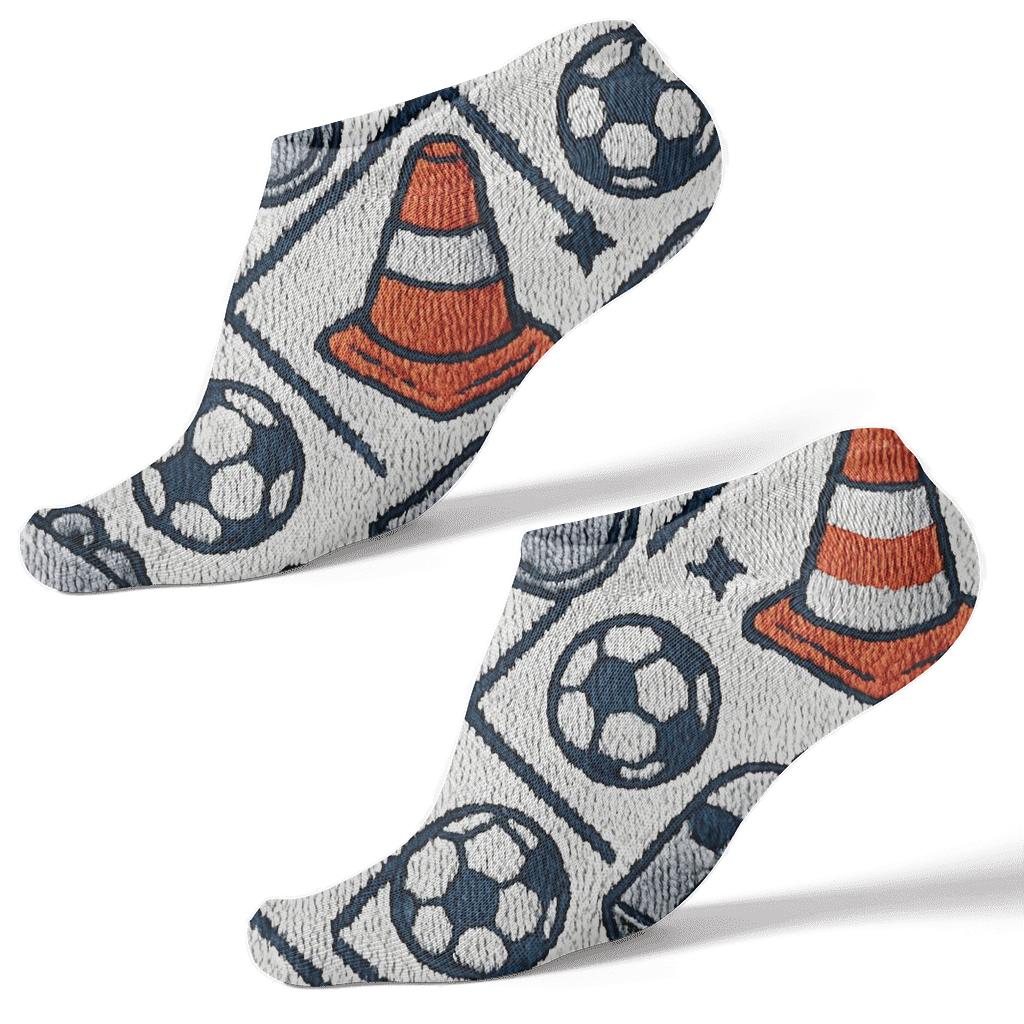 Knitted Illusion Fifa United States Whistles And Cones Tessellation premium sports ankle socks