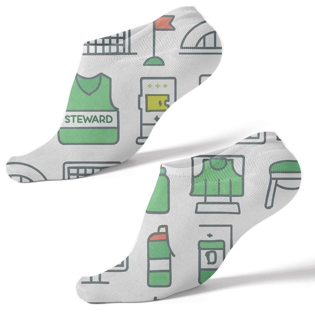 Stadium Workday Icons With Fifa Saudi Arabia personalized ankle socks