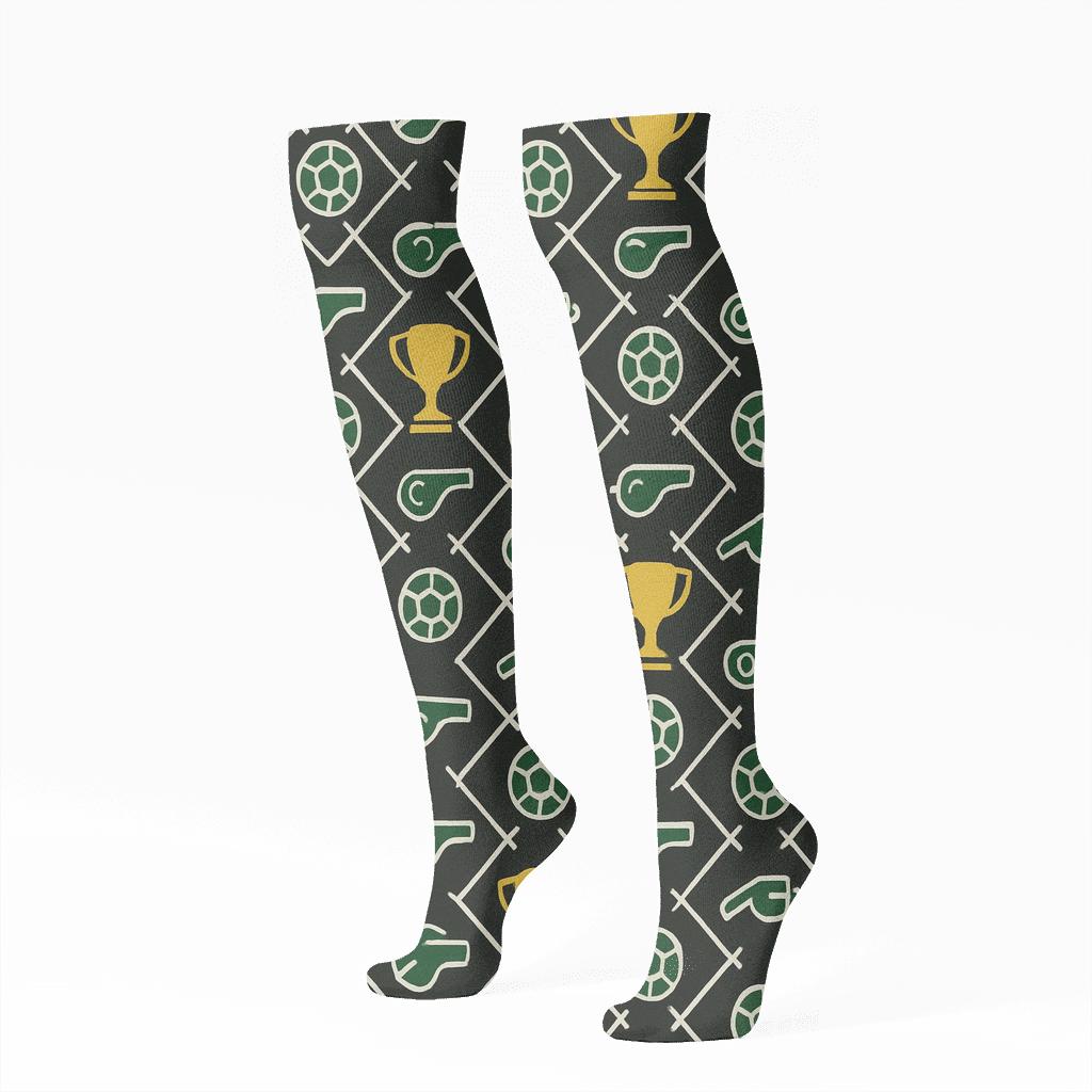 Goal Net Lattice Fifa South Africa Edition personalized knee-high socks