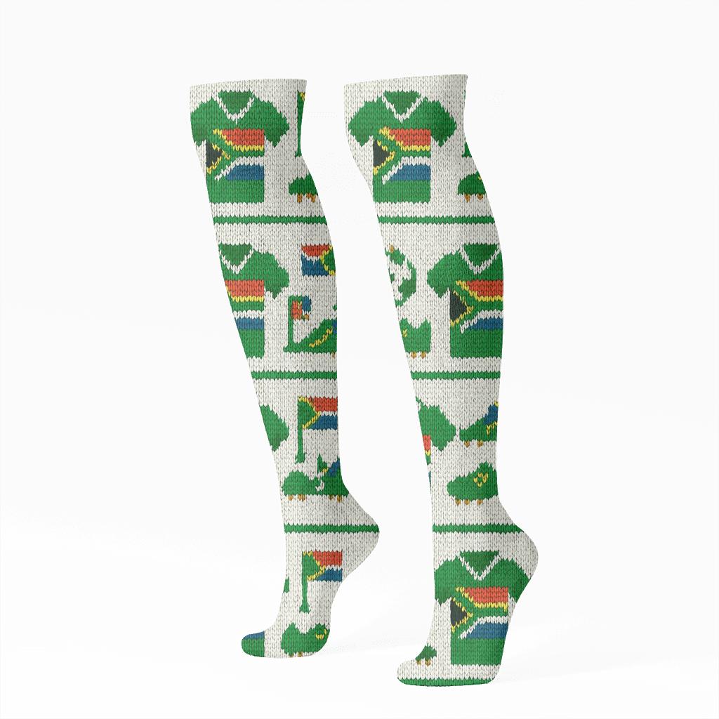 Jerseys With Fifa South Africa Flag Bands Pattern unique graphic knee-high socks