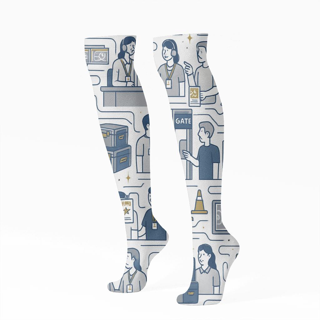 Workplace Scene Wrap Around In Fifa Morocco custom knee-high socks