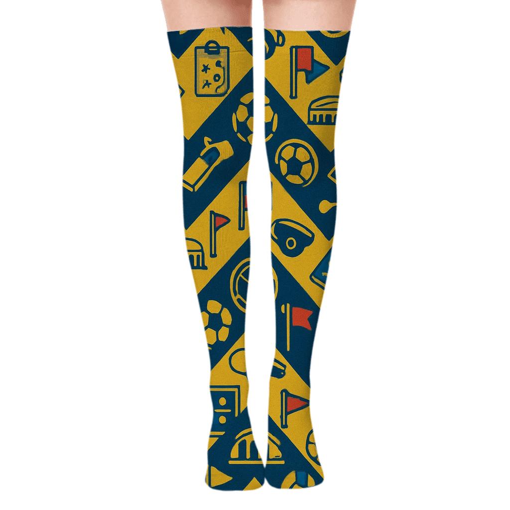 Stadium Shift Chevron In Fifa Colombia trendy patterned over-the-knee socks