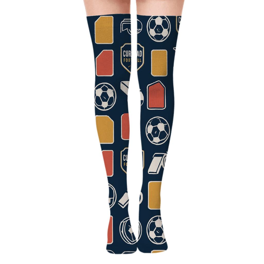 Fifa Curacao Referee Kit Tessellation unique graphic over-the-knee socks