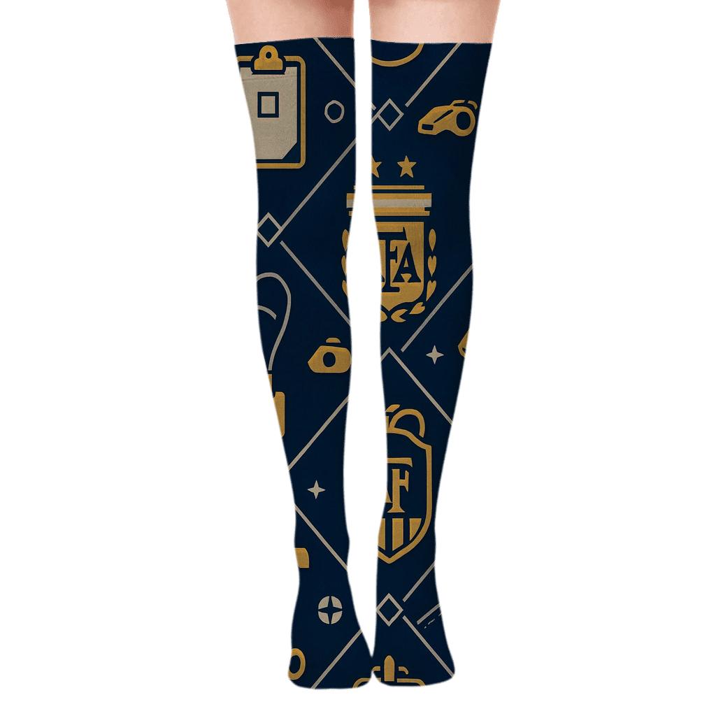 Workshop Crest Lattice In Fifa Argentina comfortable cotton over-the-knee socks