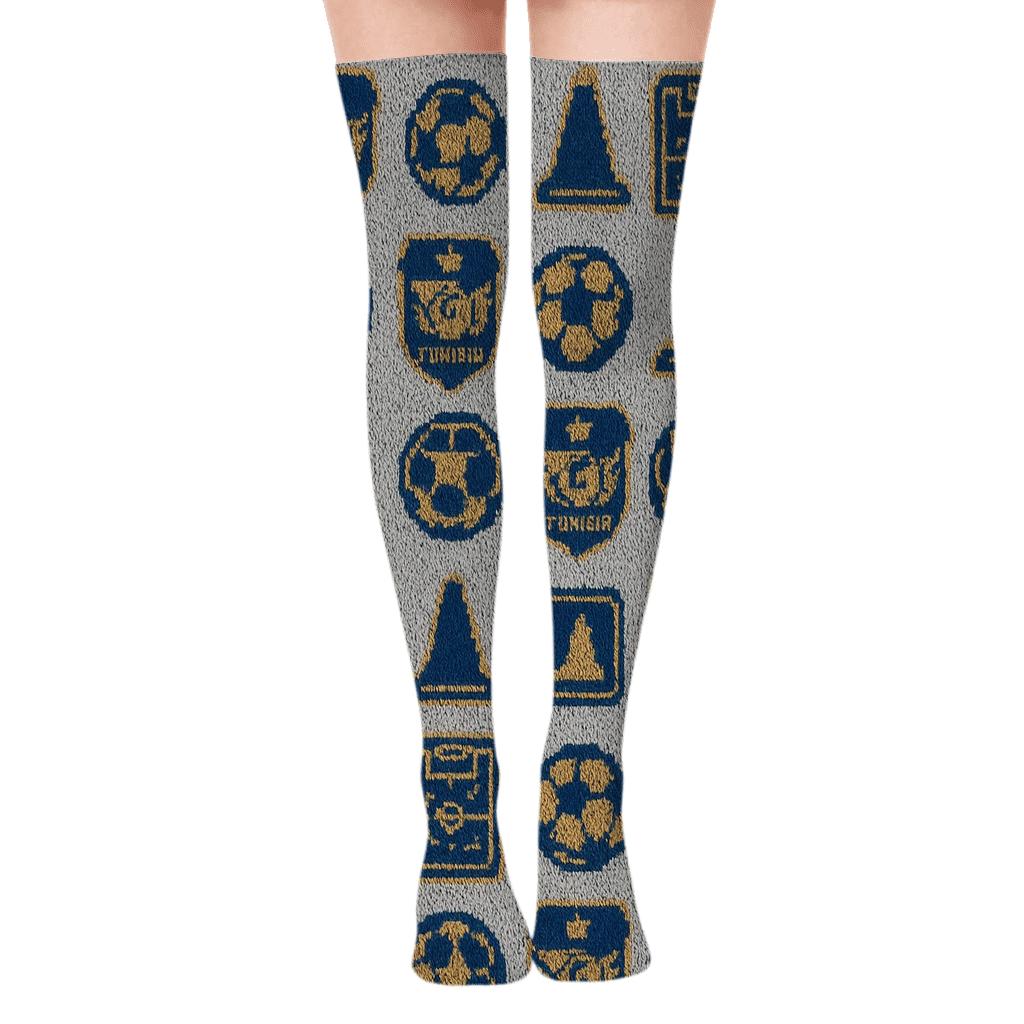 Fifa Tunisia Knit Illusion Tool Grid custom over-the-knee socks