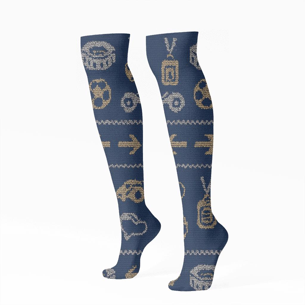 Knitted Illusion Stadium Icons For Fifa Saudi Arabia stylish athletic knee-high socks
