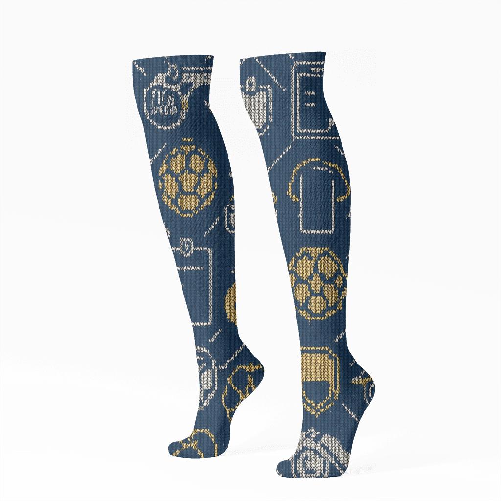 Knitted Pattern Illusion For Fifa Jordan Matchday Toolkit stylish athletic knee-high socks