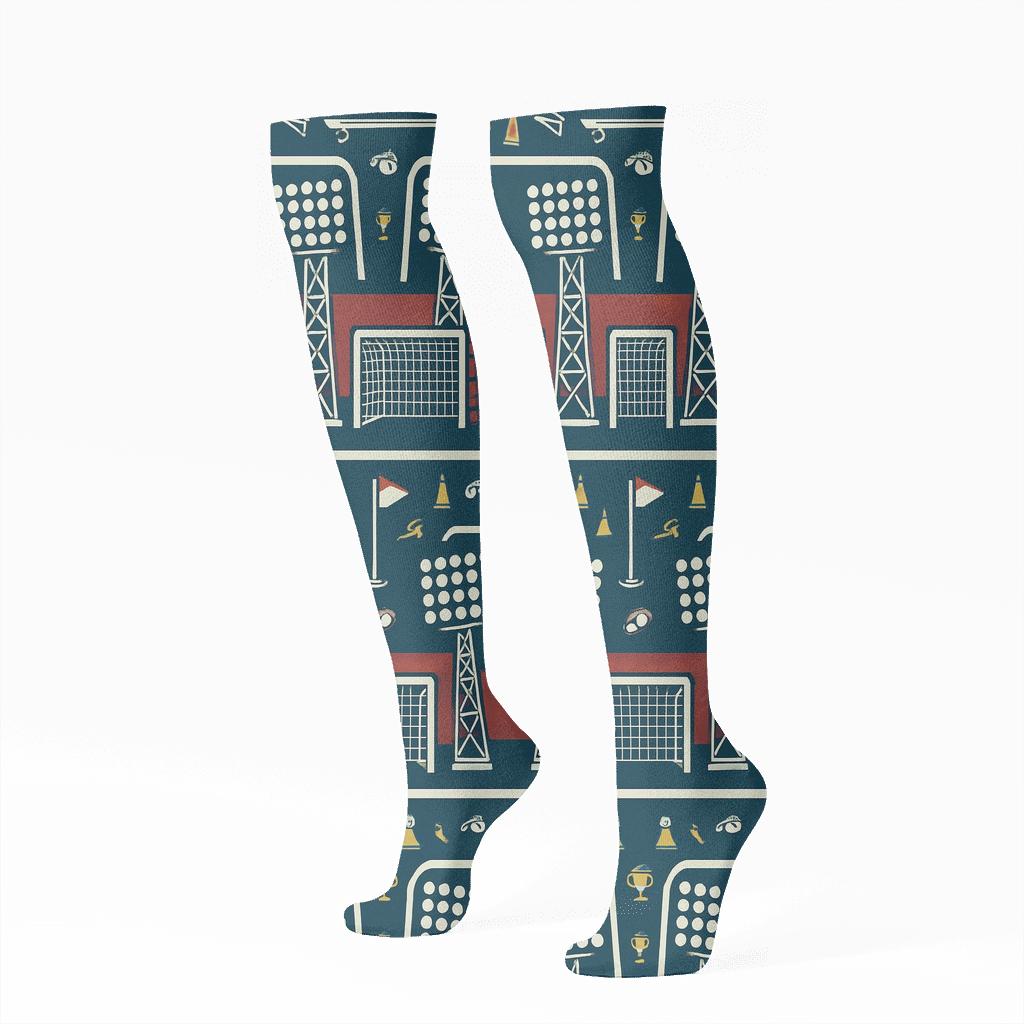 Stadium Panorama Wrap In Fifa United States Style custom knee-high socks