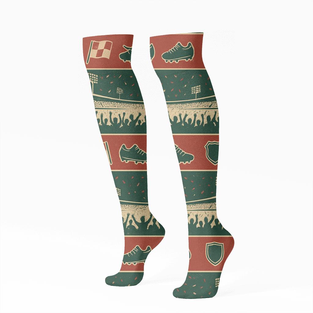Stadium Panorama Wrap With Fifa Algeria personalized knee-high socks