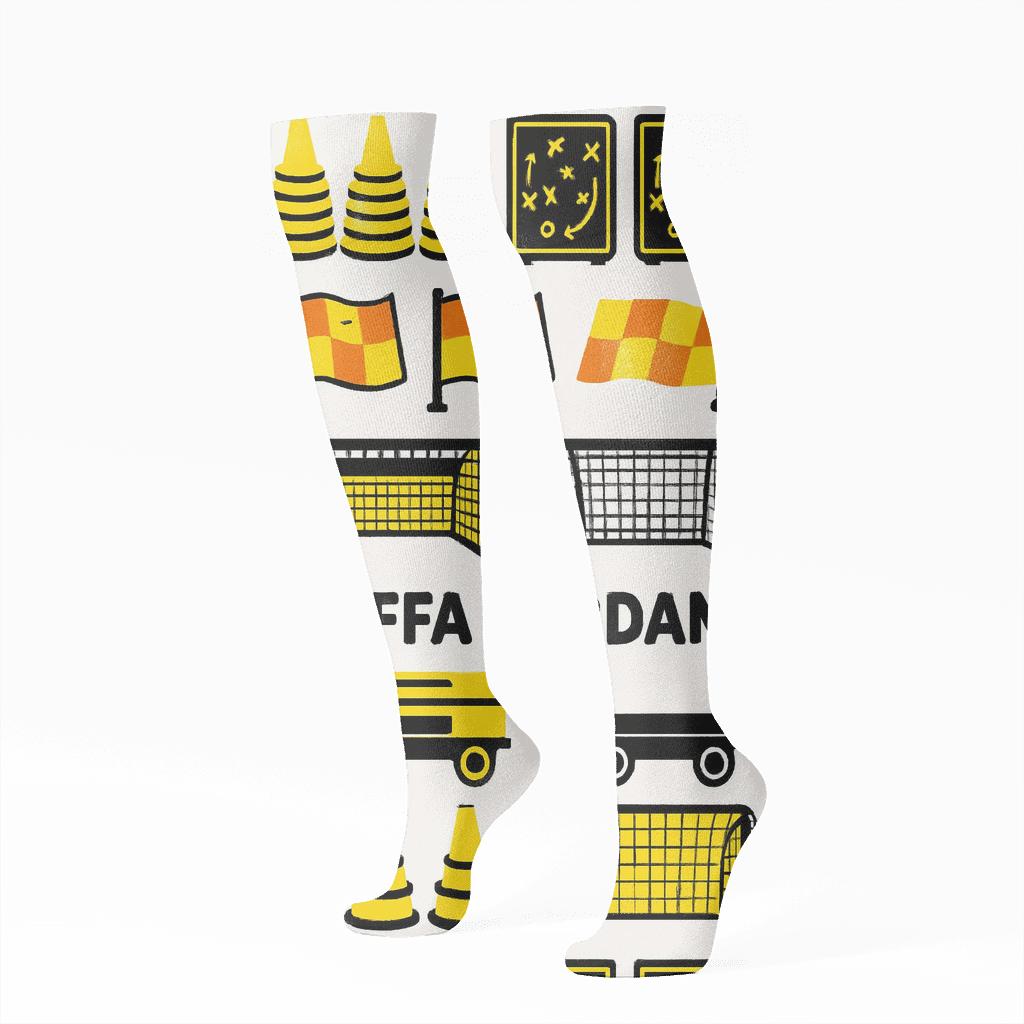 Workplace Landscape Wrapping Pattern, Official Colors In Fifa Jordan soft everyday knee-high socks