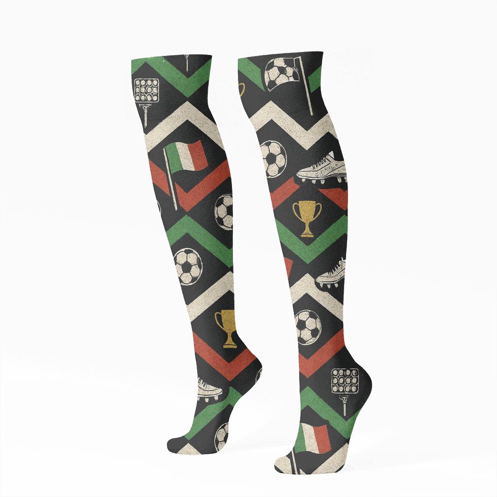 Fifa Mexico Stadium Lights Chevron soft everyday knee-high socks