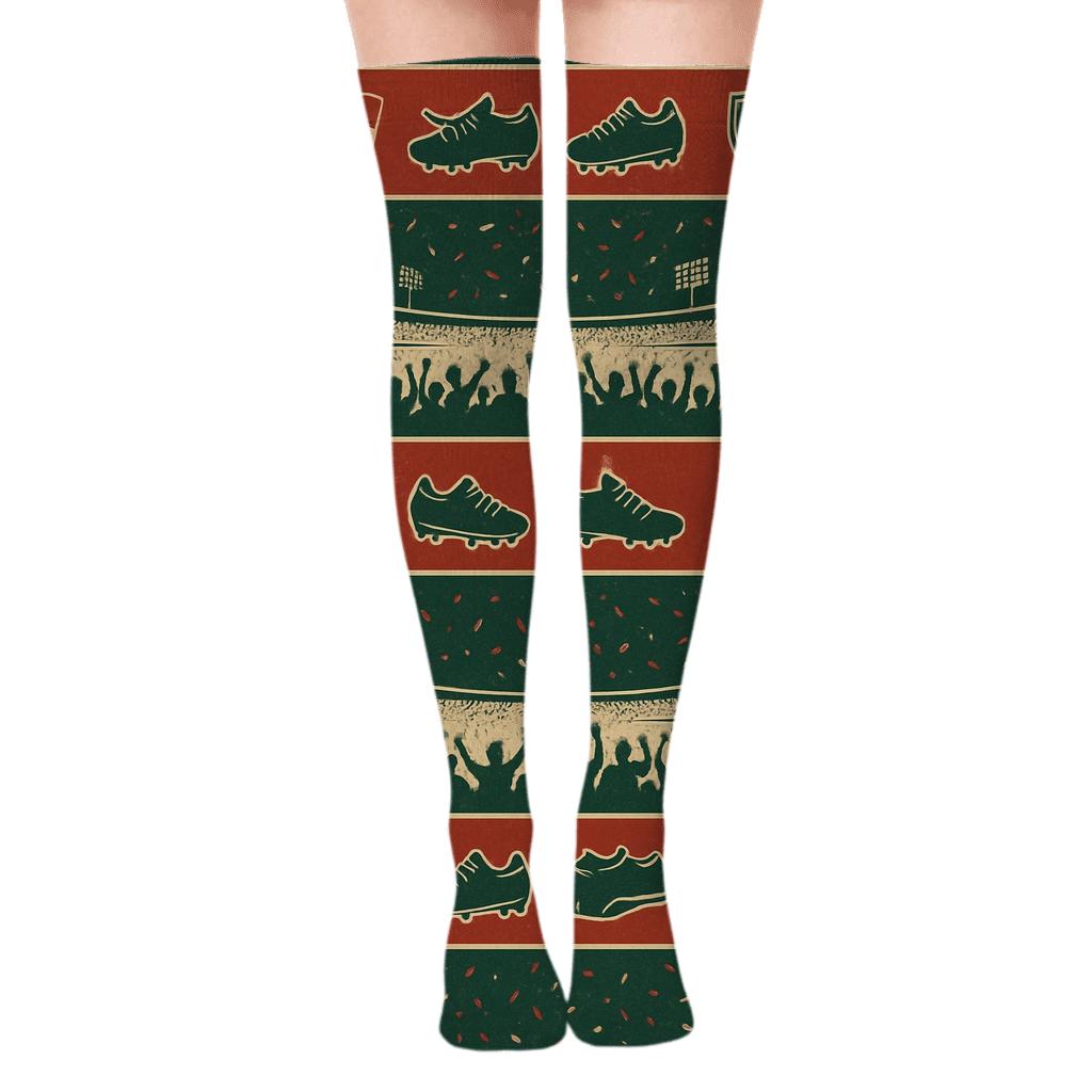 Stadium Panorama Wrap With Fifa Algeria custom over-the-knee socks