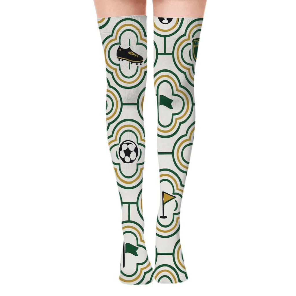Pitch Line Rosettes With Fifa Australia Accents stylish fashion over-the-knee socks